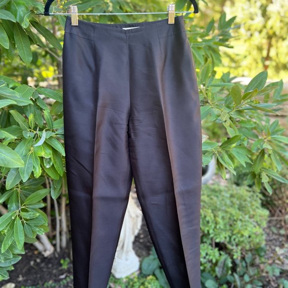 Talbotts Silk Pants, Black, Sz 4 - Picture 2 of 7